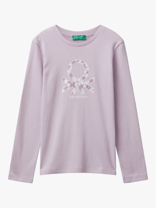 Детская хлопковая футболка с длинным рукавом и блестящим логотипом Benetton, Violet, Фиолетовый, Детская хлопковая футболка с длинным рукавом и блестящим логотипом Benetton, Violet
Детская хлопковая футболка с длинным рукавом и блестящим логотипом Benetton, Violet, Фиолетовый, Детская хлопковая футболка с длинным рукавом и блестящим логотипом Benetton, Violet