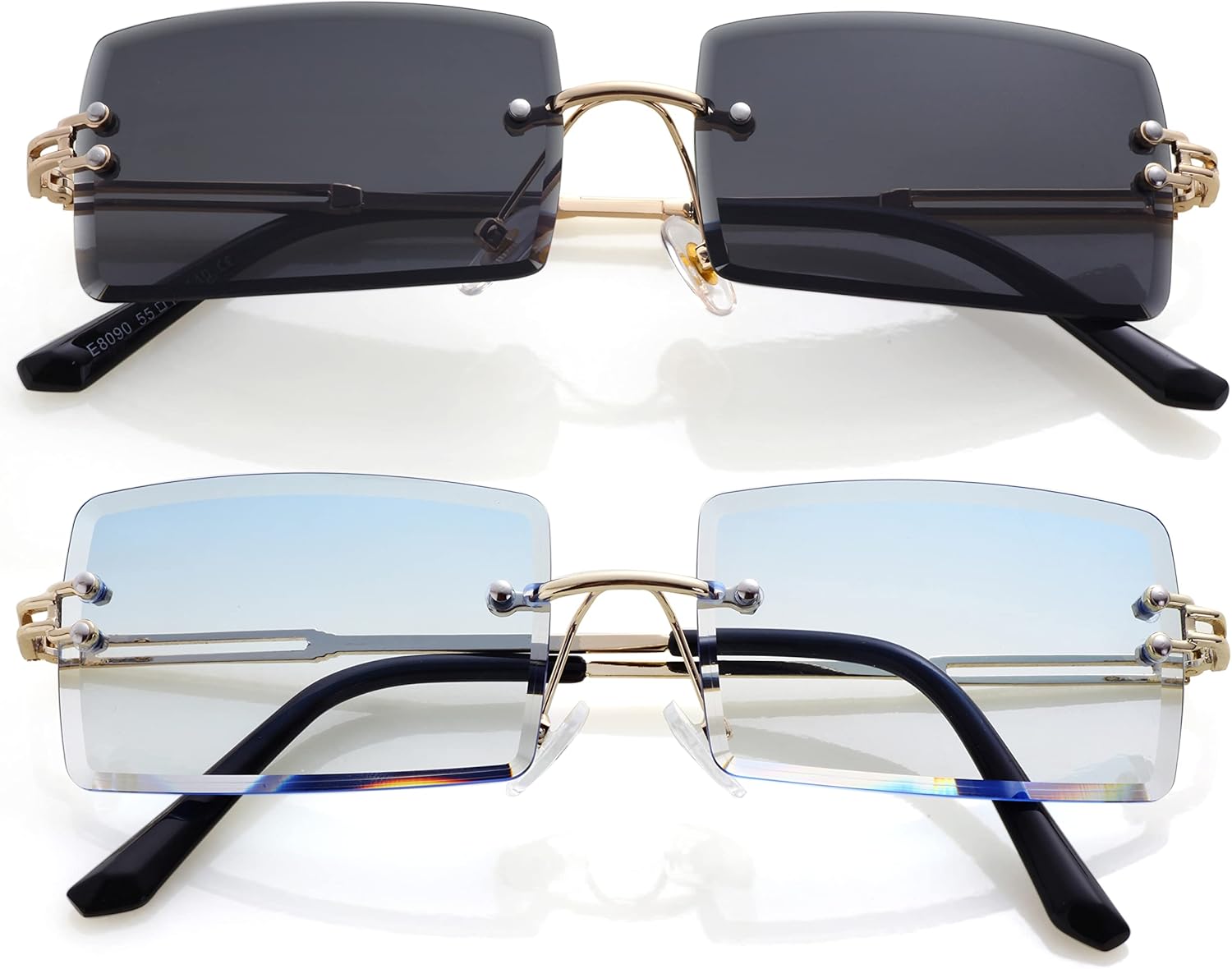 Солнцезащитные очки без оправы прямоугольной формы Kursan для мужчин и женщин, маленькие солнцезащитные очки без оправы с защитой от УФ-излучения UV400, Two Pack (Grey + Gradient Blue)
Солнцезащитные очки без оправы прямоугольной формы Kursan для мужчин и женщин, маленькие солнцезащитные очки без оправы с защитой от УФ-излучения UV400, Two Pack (Grey + Gradient Blue)