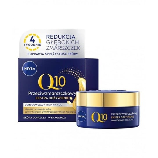 Восстанавливающий ночной крем против морщин 50мл Nivea, Q10 Extra Nutrition
Восстанавливающий ночной крем против морщин 50мл Nivea, Q10 Extra Nutrition