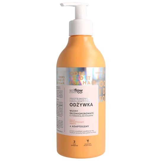 Смягчающе-протеиновый кондиционер для волос средней пористости, 400мл So!Flow
Смягчающе-протеиновый кондиционер для волос средней пористости, 400мл So!Flow