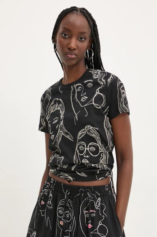 Хлопковая футболка CARAS Desigual, черный
Хлопковая футболка CARAS Desigual, черный