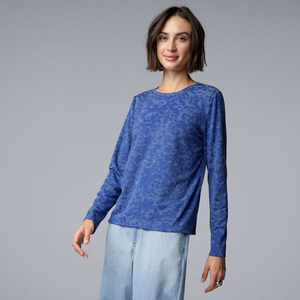 Укороченная фактурная футболка с длинным рукавом Simply Vera Vera Wang, цвет purple palette
Укороченная фактурная футболка с длинным рукавом Simply Vera Vera Wang, цвет purple palette