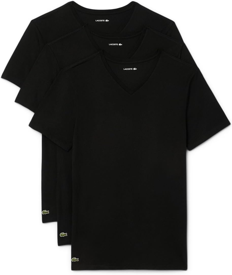 Мужская облегающая футболка из 100% хлопка с V-образным вырезом, упаковка из 3 шт. Lacoste, Black
Мужская облегающая футболка из 100% хлопка с V-образным вырезом, упаковка из 3 шт. Lacoste, Black