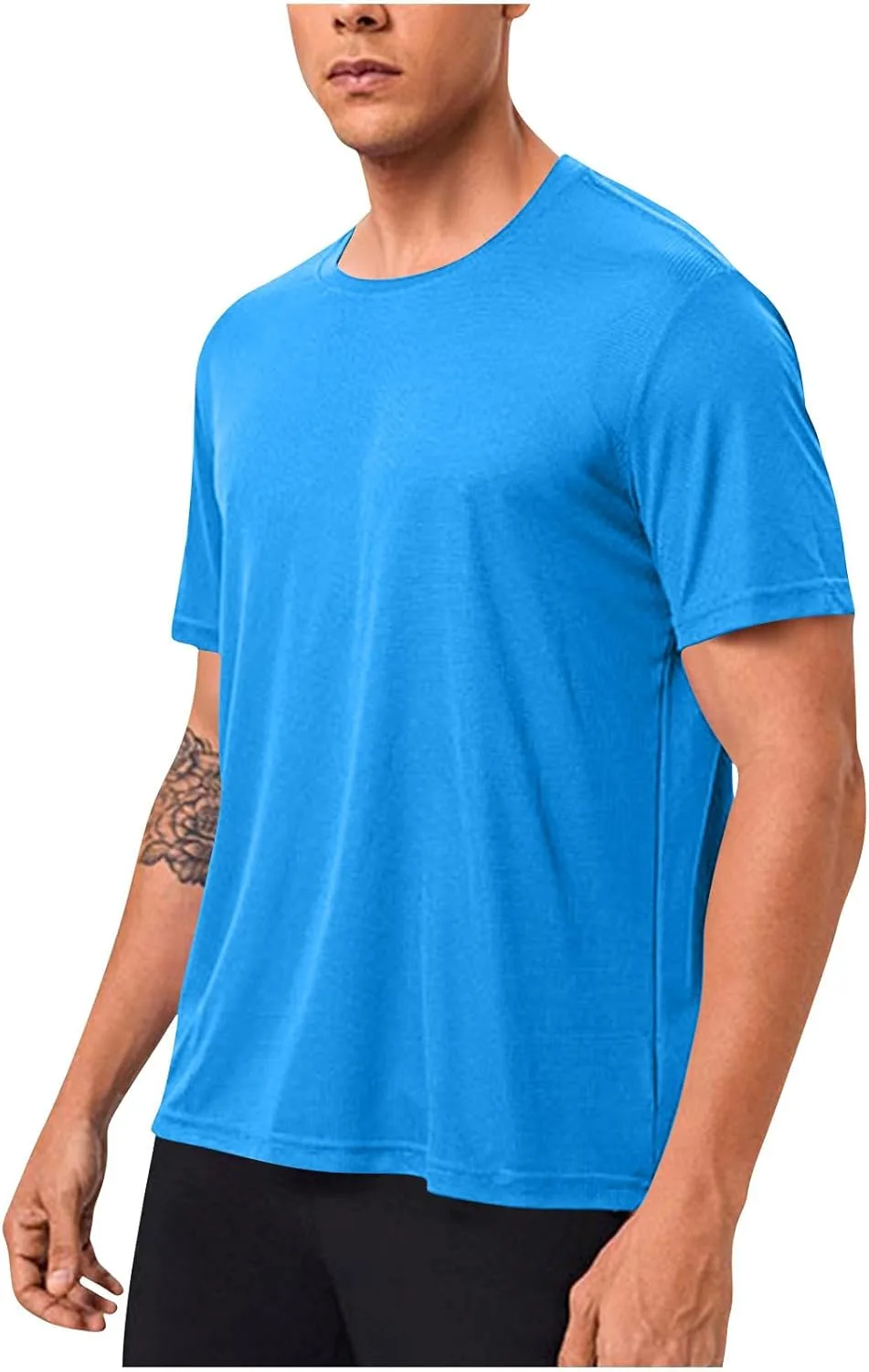 Мужская однотонная футболка для спорта, Stretch Casual с коротким рукавом и круглым вырезом
Мужская однотонная футболка для спорта, Stretch Casual с коротким рукавом и круглым вырезом