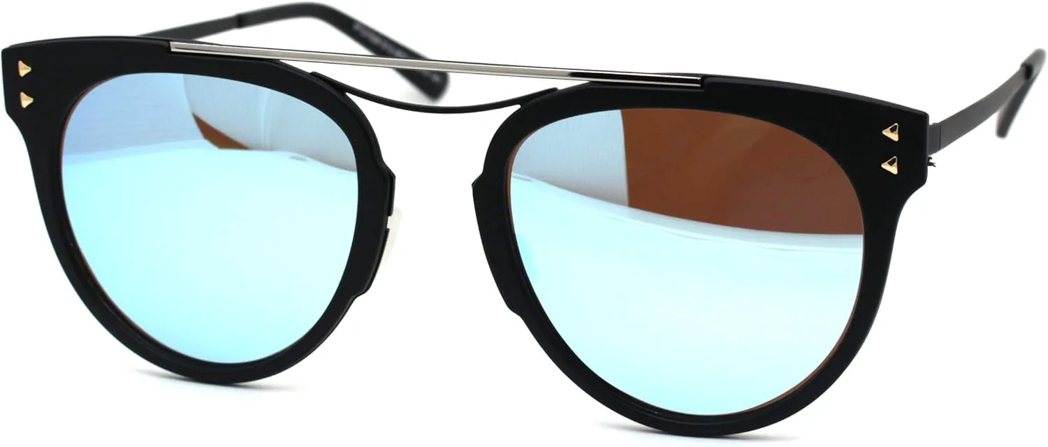 Женские солнцезащитные очки SA106 с поляризованными линзами, плоской верхней перемычкой, металлической оправой и роговым ободком, Matte Black Silver Blue Mirror
Женские солнцезащитные очки SA106 с поляризованными линзами, плоской верхней перемычкой, металлической оправой и роговым ободком, Matte Black Silver Blue Mirror