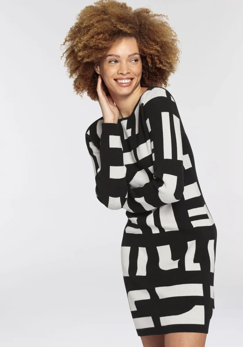 Трикотажное платье Boysen, с модным графическим узором по всей поверхности - НОВАЯ КОЛЛЕКЦИЯ Boysen'S, черно-белый
Трикотажное платье Boysen, с модным графическим узором по всей поверхности - НОВАЯ КОЛЛЕКЦИЯ Boysen'S, черно-белый