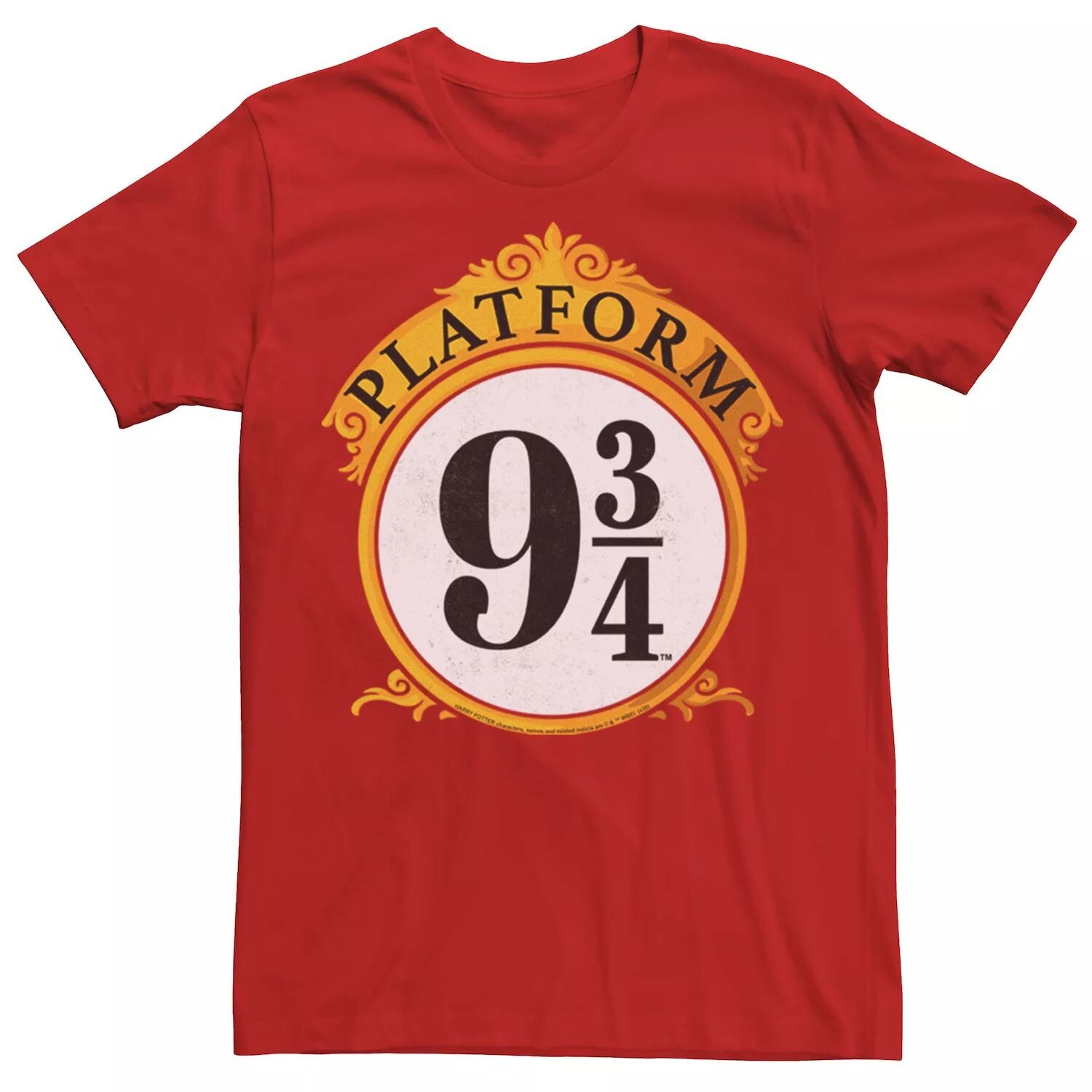 Мужская футболка с надписью Гарри Поттер на платформе 9 и 3/4 Licensed Character, красный 
Мужская футболка с надписью Гарри Поттер на платформе 9 и 3/4 Licensed Character, красный