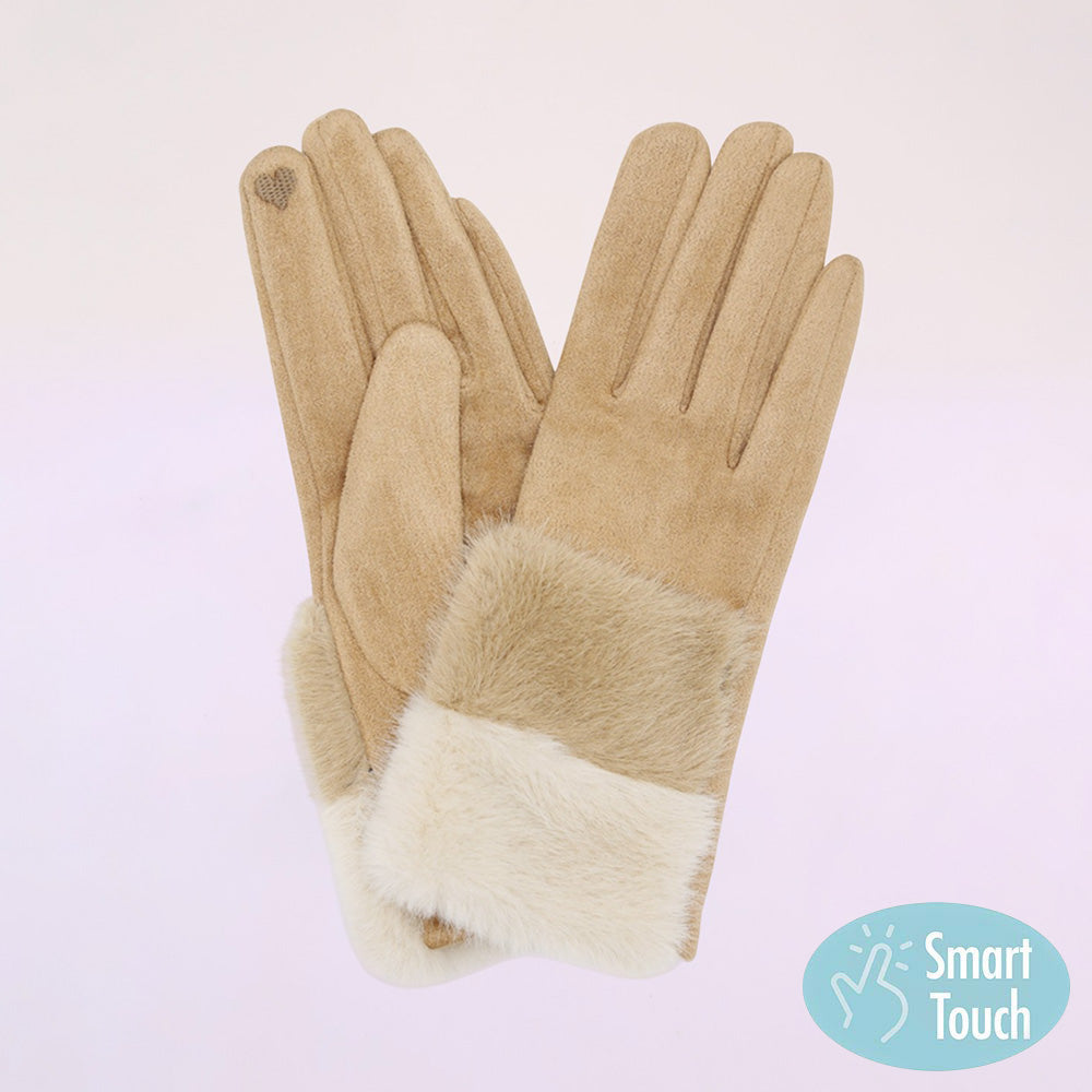 Перчатки Smart Touch с манжетами из искусственного меха Fashnzfab, серо-коричневый
Перчатки Smart Touch с манжетами из искусственного меха Fashnzfab, серо-коричневый