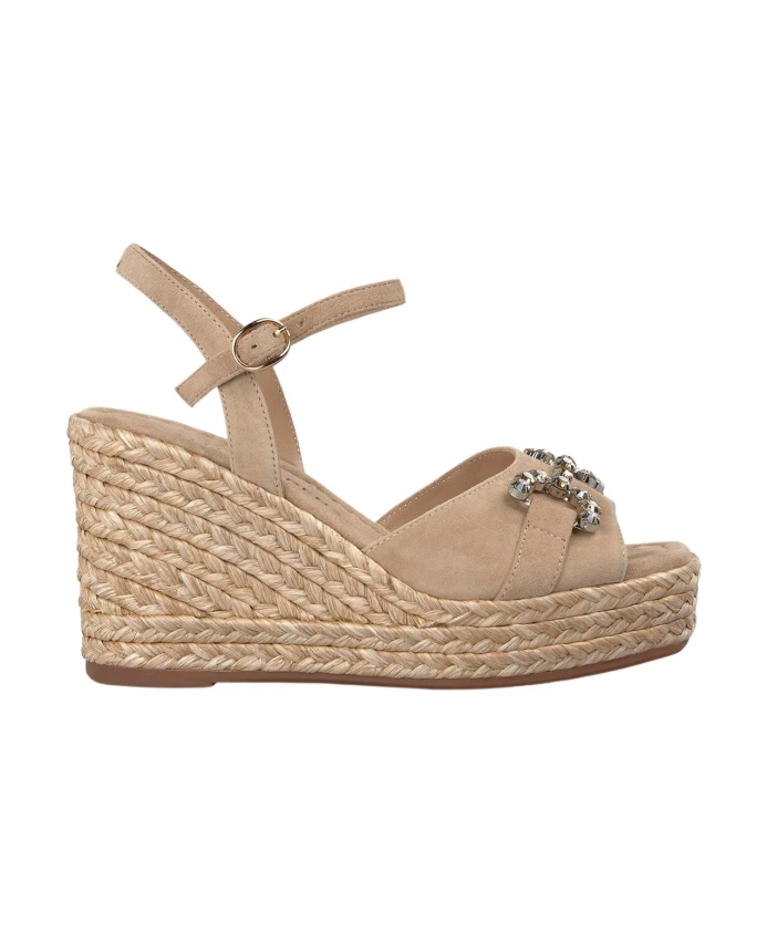 Клиновидные брюки со стременами, украшенными стразами. Alma En Pena, бежевый
Клиновидные брюки со стременами, украшенными стразами. Alma En Pena, бежевый