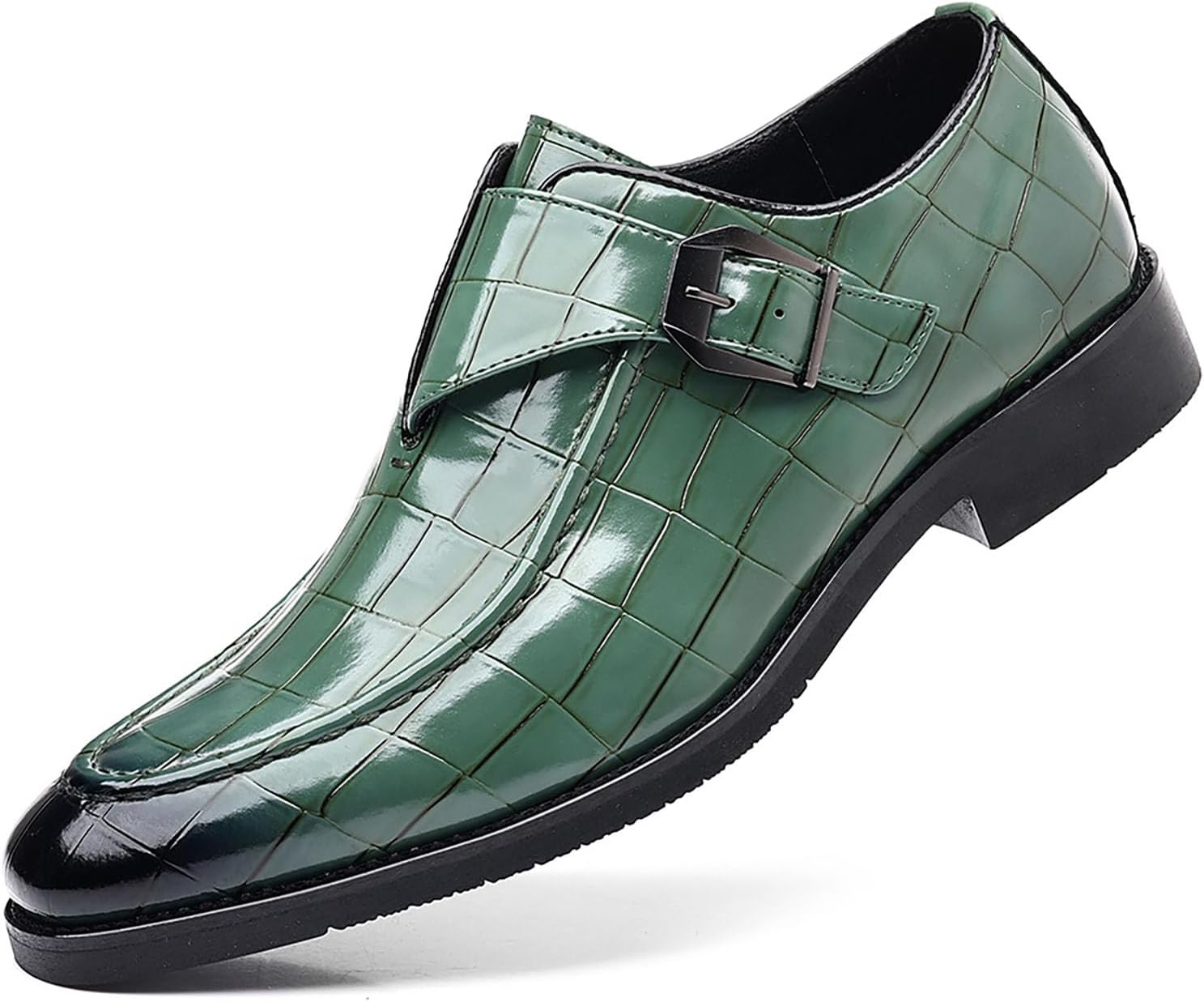 Мужские туфли-лоферы с пряжкой в стиле монах, с рептилиевидным тиснением Nengmaon, зеленый
Мужские туфли-лоферы с пряжкой в стиле монах, с рептилиевидным тиснением Nengmaon, зеленый