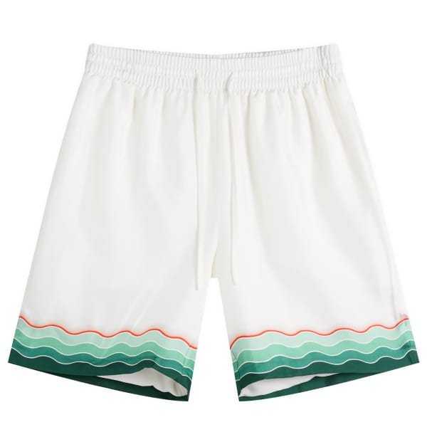 Шелковые твиловые шорты с монтанья и кулиской Casablanca, белые
Шелковые твиловые шорты с монтанья и кулиской Casablanca, белые