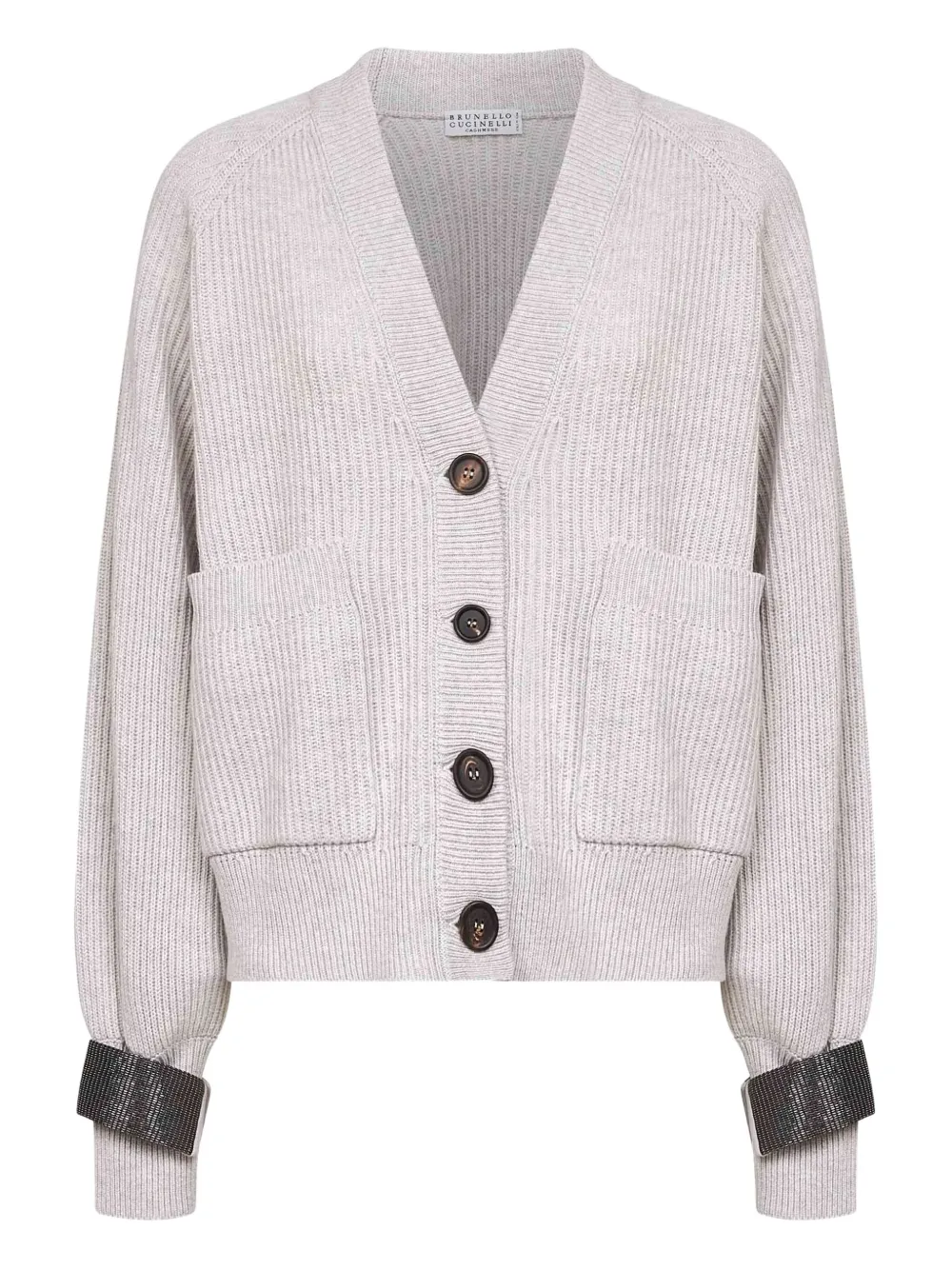 Кардиган с вышитыми пуговицами на манжетах Brunello Cucinelli, серый
Кардиган с вышитыми пуговицами на манжетах Brunello Cucinelli, серый
