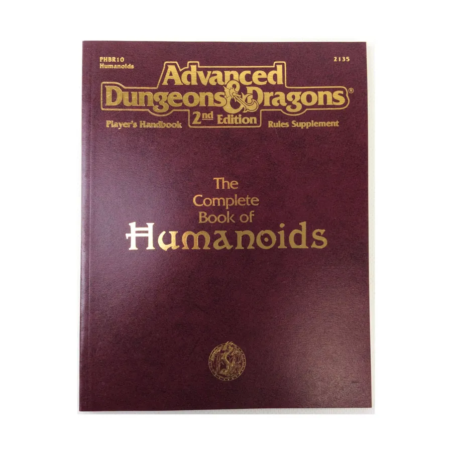 Complete Book of Humanoids (4th Printings), Advanced Dungeons & Dragons (2nd Edition) - Player's Guides & Books, мягкая обложка
Complete Book of Humanoids (4th Printings), Advanced Dungeons & Dragons (2nd Edition) - Player's Guides & Books, мягкая обложка