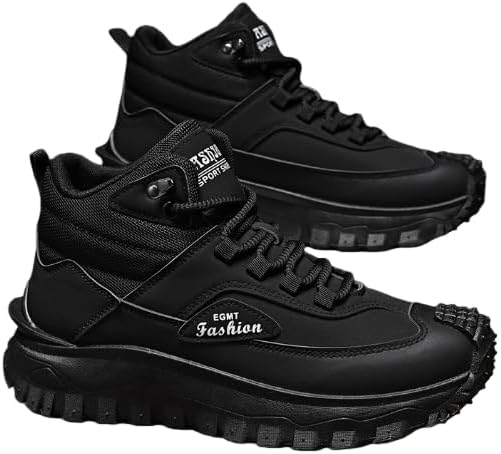 Мужские высокие модные кроссовки, стильная повседневная обувь для ежедневного ношения, прочные ретро-кроссовки с толстой подошвой для мужчин Hhhchpm, черный
Мужские высокие модные кроссовки, стильная повседневная обувь для ежедневного ношения, прочные ретро-кроссовки с толстой подошвой для мужчин Hhhchpm, черный