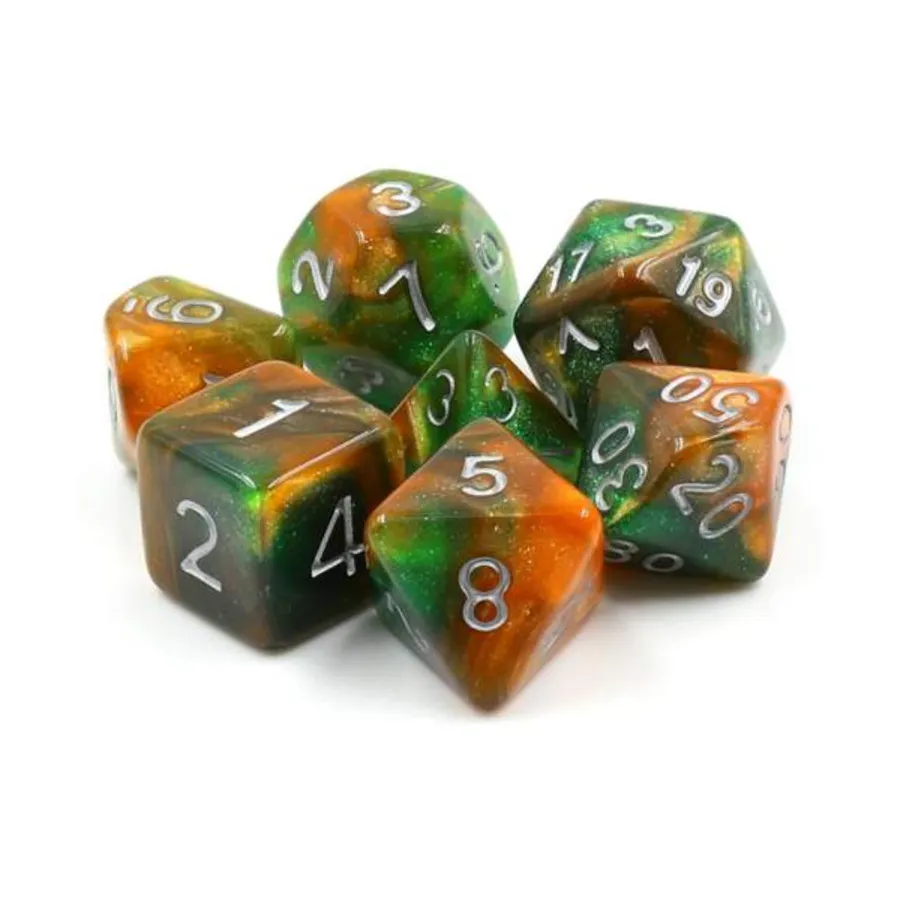 Набор Poly — Emerald Vale с серебром (7), Dice Sets - Resin/Acrylic - Rainbow & Multi-Colored (Foam Brain Games)
Набор Poly — Emerald Vale с серебром (7), Dice Sets - Resin/Acrylic - Rainbow & Multi-Colored (Foam Brain Games)