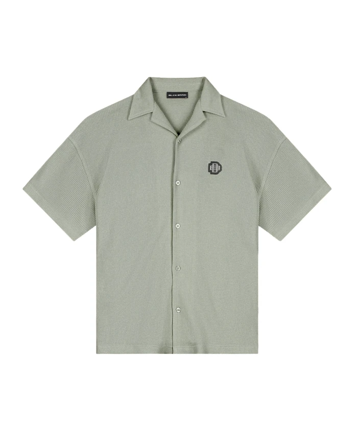 Рубашка с монограммой и вафельной отделкой Black Bananas, зеленый
Рубашка с монограммой и вафельной отделкой Black Bananas, зеленый