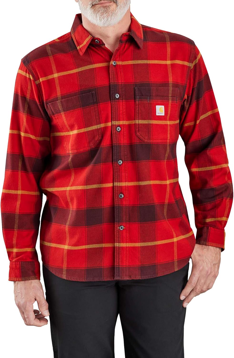 Carhartt мужская рубашка из фланели в клетку, с длинным рукавом, модель Rugged Flex, свободный крой, средней плотности, Crabapple
Carhartt мужская рубашка из фланели в клетку, с длинным рукавом, модель Rugged Flex, свободный крой, средней плотности, Crabapple