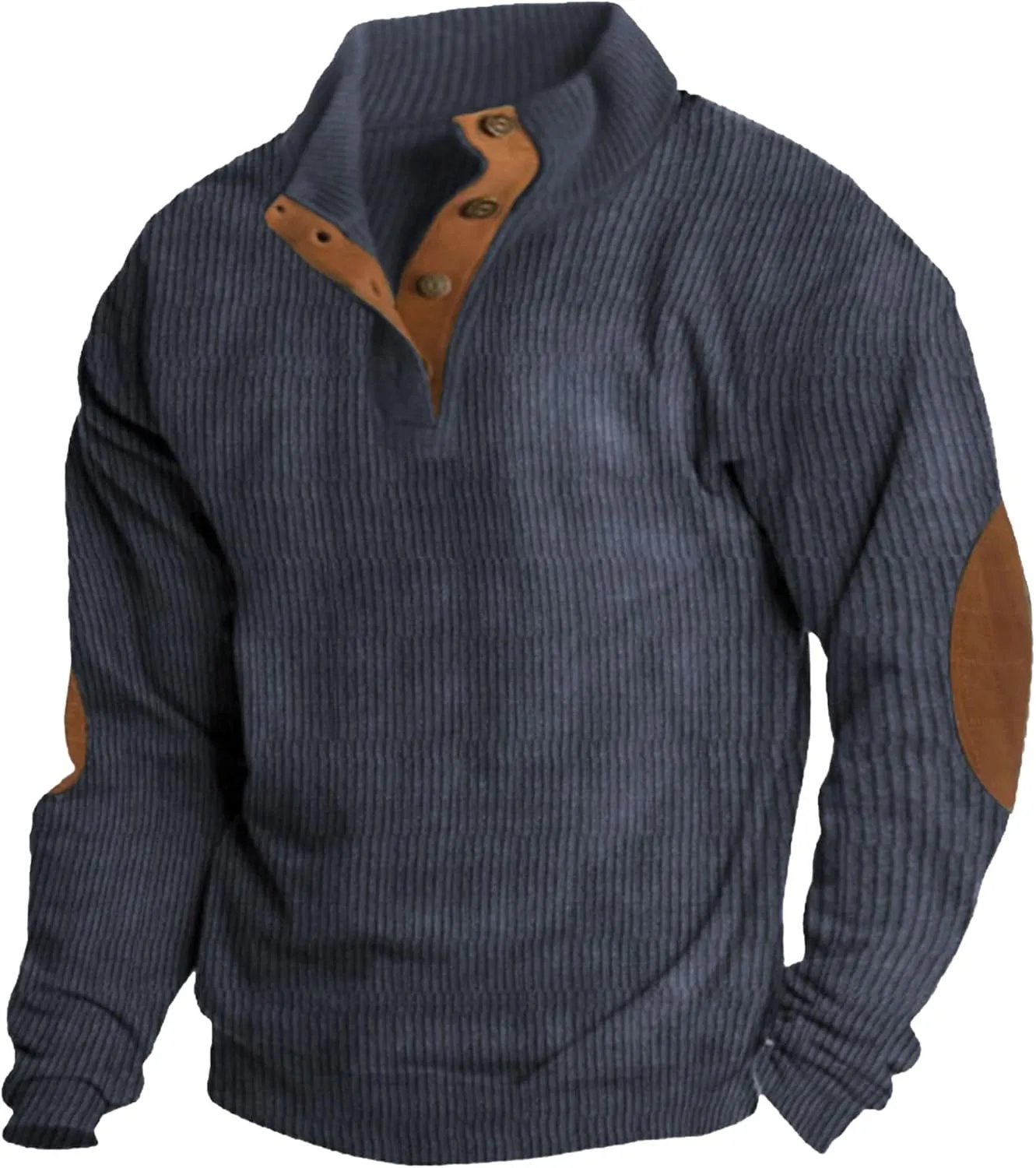 Мужской вельветовый поло-свитшот с длинным рукавом и стойкой
Мужской вельветовый поло-свитшот с длинным рукавом и стойкой