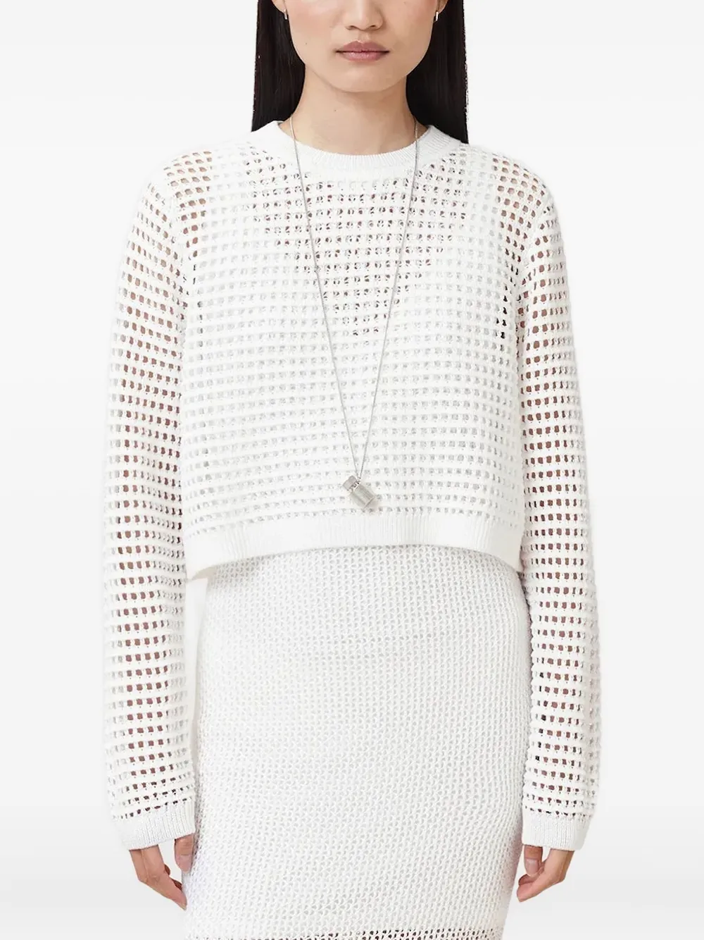 Сетчатое платье миди Miro Allsaints, белый
Сетчатое платье миди Miro Allsaints, белый