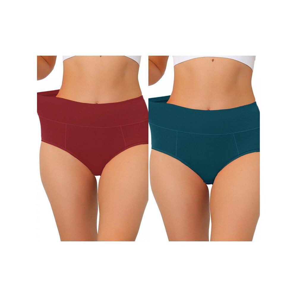 2 упаковки женского хлопкового нижнего белья с высокой талией (доступны в размерах больших размеров), нижнего белья Muti-color ALLEGRA K, цвет Dark Blue Burgundy
2 упаковки женского хлопкового нижнего белья с высокой талией (доступны в размерах больших размеров), нижнего белья Muti-color ALLEGRA K, цвет Dark Blue Burgundy