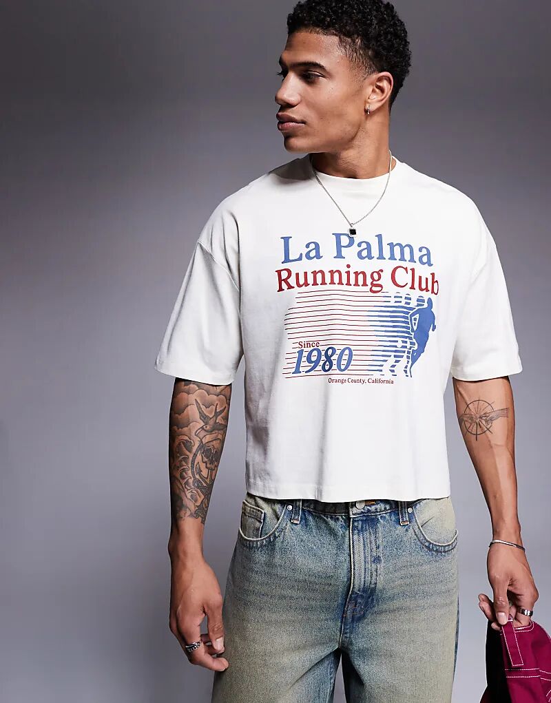 Укороченная футболка oversize со спортивным принтом спереди в кремово-белом цвете ASOS DESIGN
Укороченная футболка oversize со спортивным принтом спереди в кремово-белом цвете ASOS DESIGN