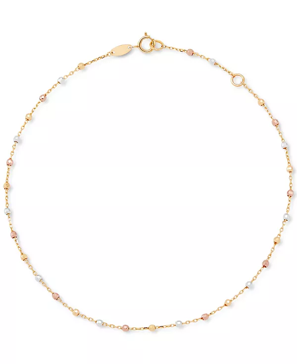 Легкий браслет на лодыжку из 10-каратного трехцветного золота с бусинами Macy'S, tri-color
Легкий браслет на лодыжку из 10-каратного трехцветного золота с бусинами Macy'S, tri-color