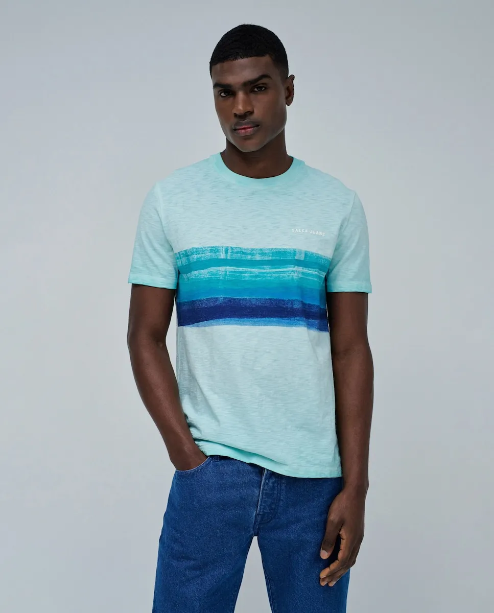 Мужская футболка с принтом Salsa Jeans, синий
Мужская футболка с принтом Salsa Jeans, синий
