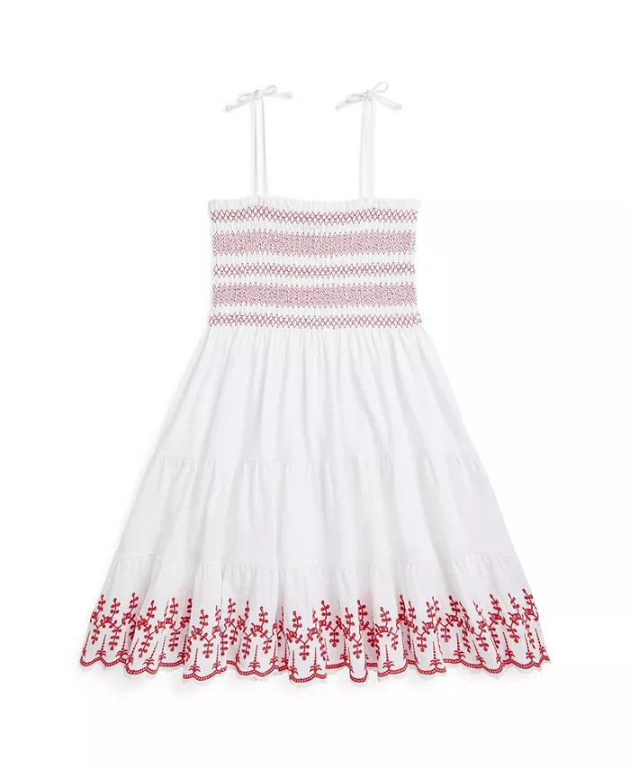 Платье из джерси с вышивкой и ажурными вставками Big Girls Polo Ralph Lauren, белый
Платье из джерси с вышивкой и ажурными вставками Big Girls Polo Ralph Lauren, белый