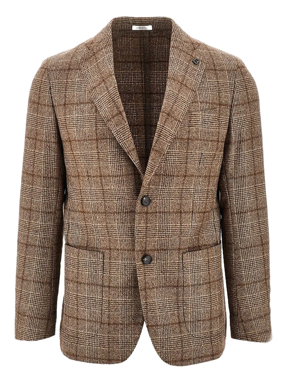Однобортный пиджак в клетку Breras Milano, коричневый
Однобортный пиджак в клетку Breras Milano, коричневый