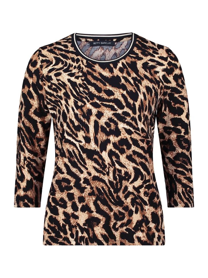 Базовая рубашка с ребристыми манжетами в черном/бежевом цвете Betty Barclay
Базовая рубашка с ребристыми манжетами в черном/бежевом цвете Betty Barclay