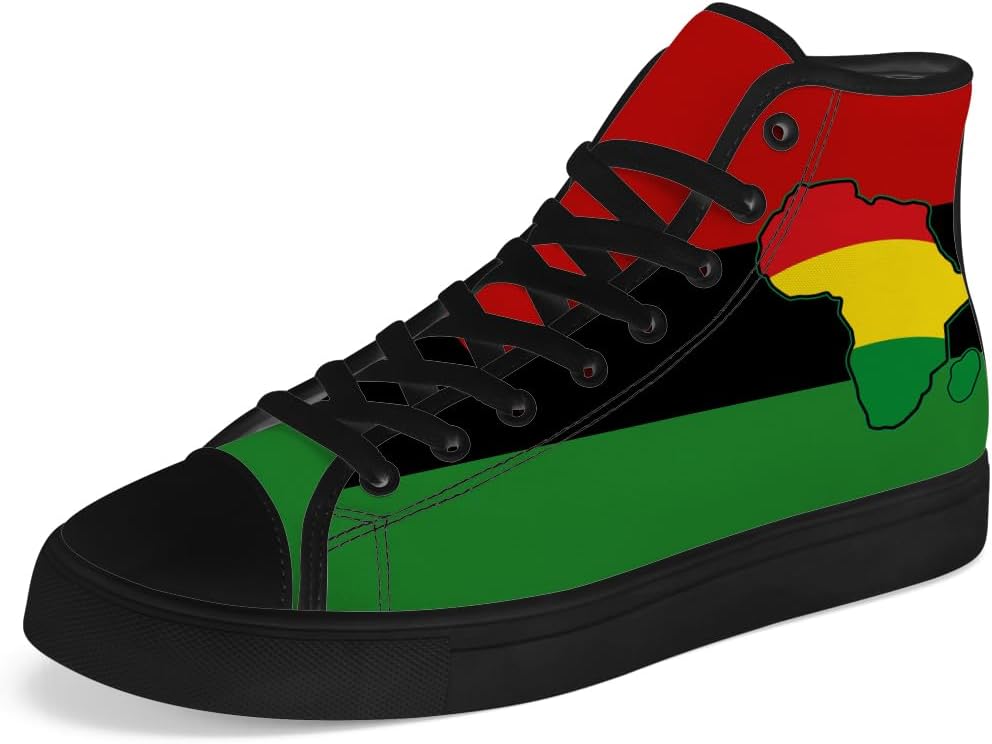 Кеды на высокой подошве chebing Juneteenth с пан-африканским флагом для мужчин и женщин, высокие кроссовки на шнуровке, повседневная обувь, подарок для папы и мамы, черный/красный/зеленый
Кеды на высокой подошве chebing Juneteenth с пан-африканским флагом для мужчин и женщин, высокие кроссовки на шнуровке, повседневная обувь, подарок для папы и мамы, черный/красный/зеленый