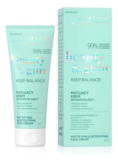 Матирующий и детоксицирующий крем 75мл Eveline Cosmetics Beauty&Glow
Матирующий и детоксицирующий крем 75мл Eveline Cosmetics Beauty&Glow