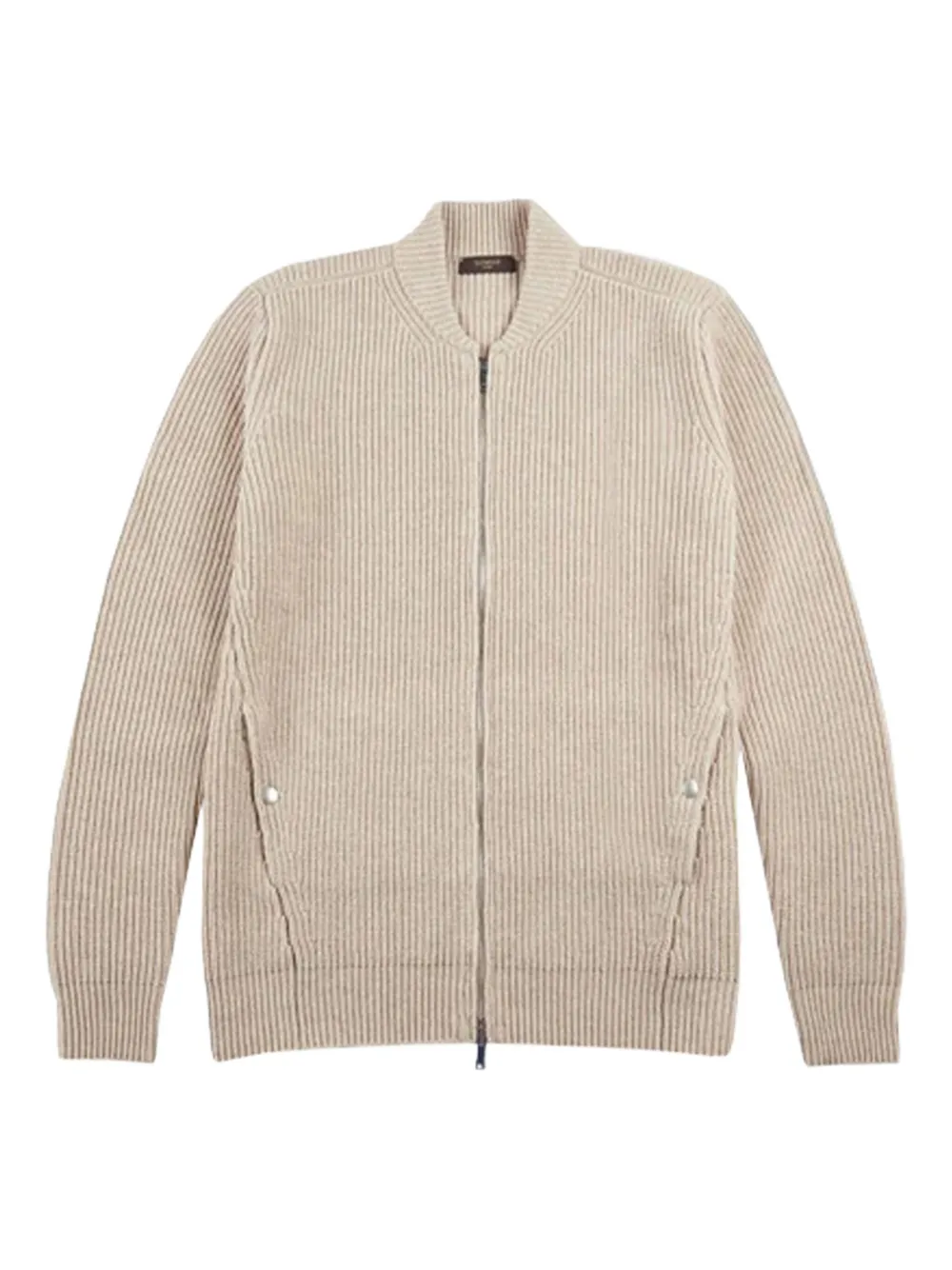 Кардиган на молнии в рубчик Zanone, нейтральный
Кардиган на молнии в рубчик Zanone, нейтральный