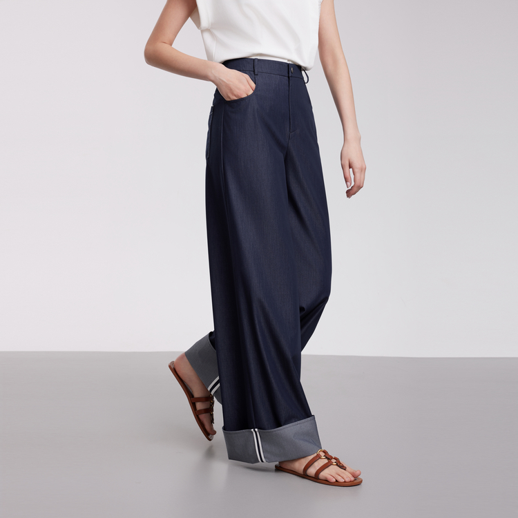 ELLE Повседневные брюки Women's Navy Blue Moderate Straight Fit
ELLE Повседневные брюки Women's Navy Blue Moderate Straight Fit