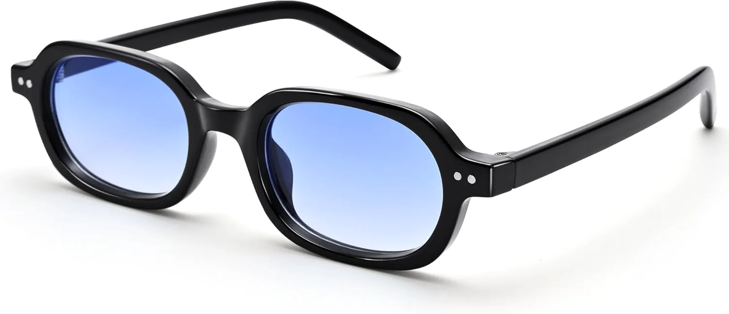 Солнцезащитные очки Hycredi Retro прямоугольной формы для женщин - модные маленькие квадратные солнцезащитные очки в стиле 90-х, узкие линзы, Black/Gradient Blue
Солнцезащитные очки Hycredi Retro прямоугольной формы для женщин - модные маленькие квадратные солнцезащитные очки в стиле 90-х, узкие линзы, Black/Gradient Blue