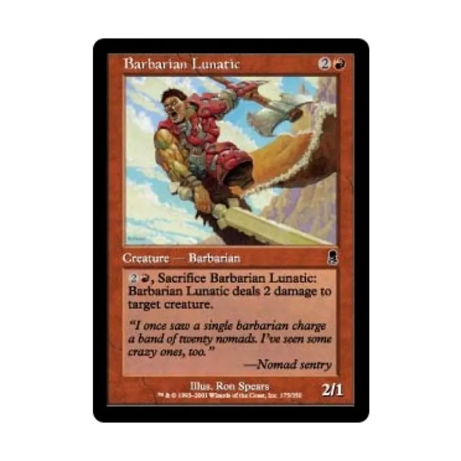 CCG Варвар-сумасшедший (клавиша C), MTG - Odyssey
CCG Варвар-сумасшедший (клавиша C), MTG - Odyssey