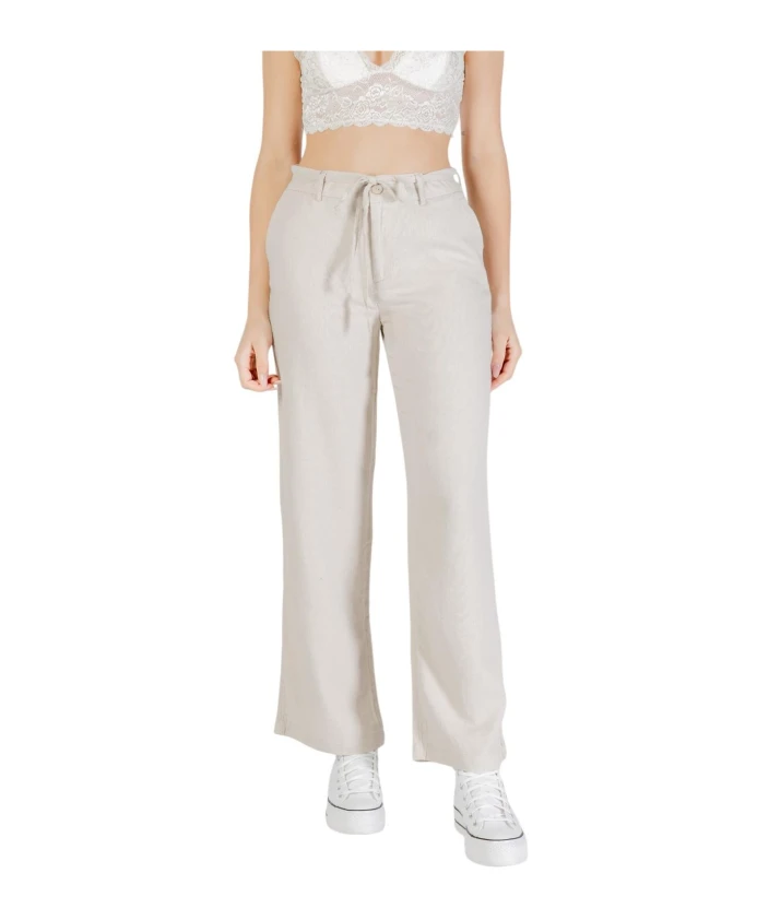 Бежевые льняные брюки на шнуровке для женщин Only, бежевый
Бежевые льняные брюки на шнуровке для женщин Only, бежевый