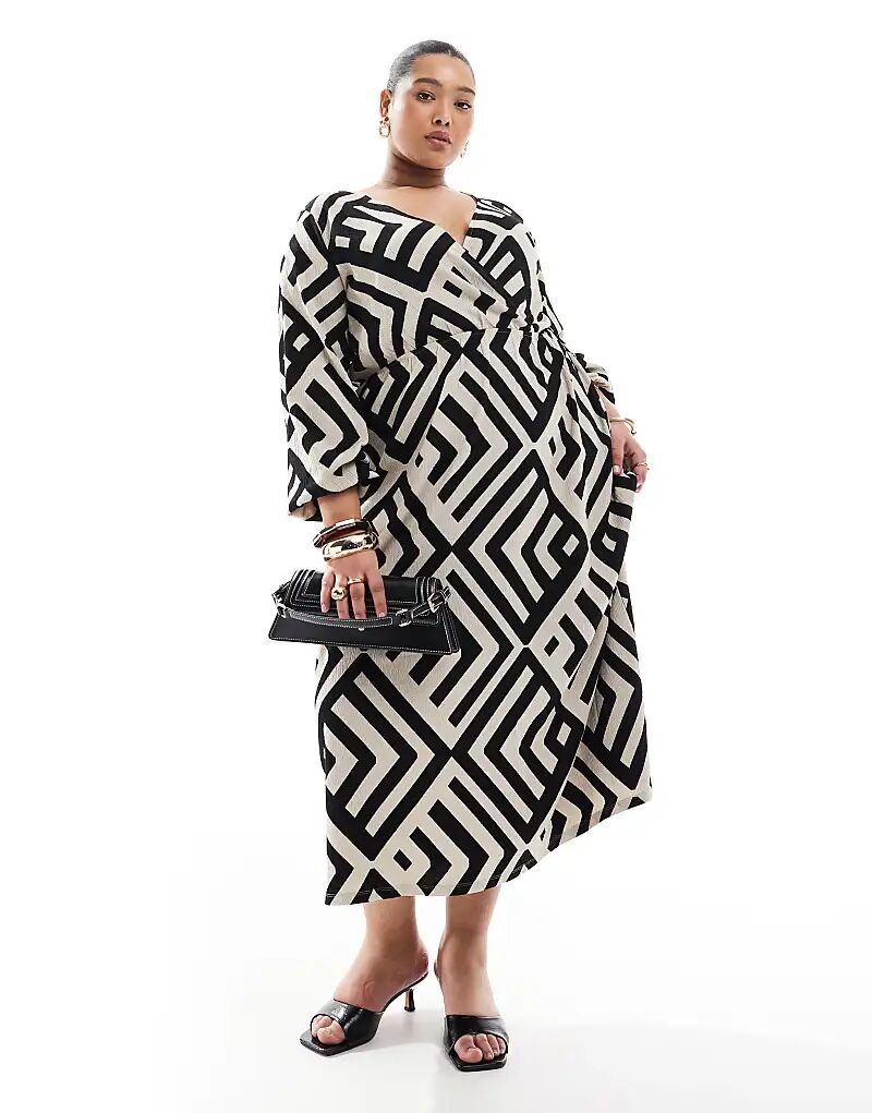 Платье-обертка длиной до щиколотки с абстрактным монопринтом Vero Moda
Платье-обертка длиной до щиколотки с абстрактным монопринтом Vero Moda