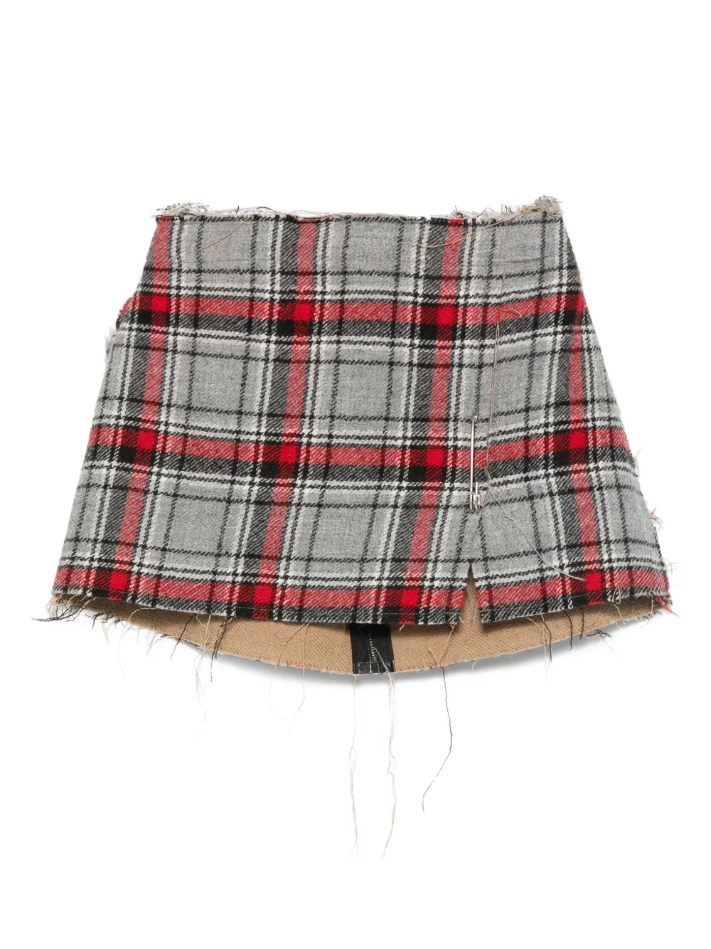 Клетчатая юбка мини с бахромой R13, серый
Клетчатая юбка мини с бахромой R13, серый