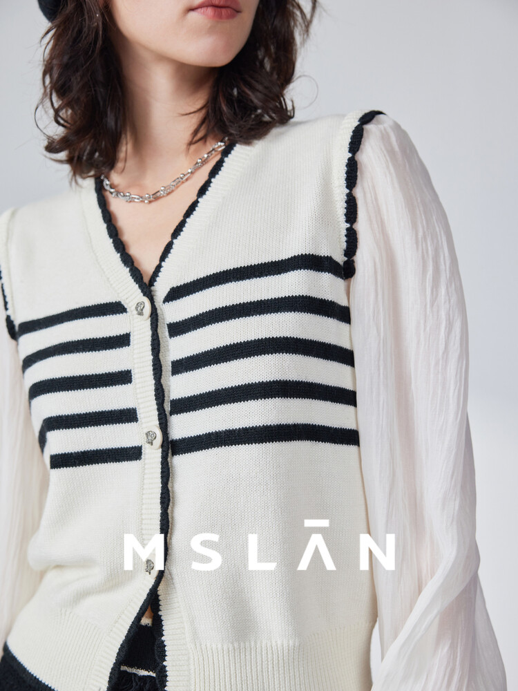 Кардиган женский Mslan полосатый, кремовый
Кардиган женский Mslan полосатый, кремовый