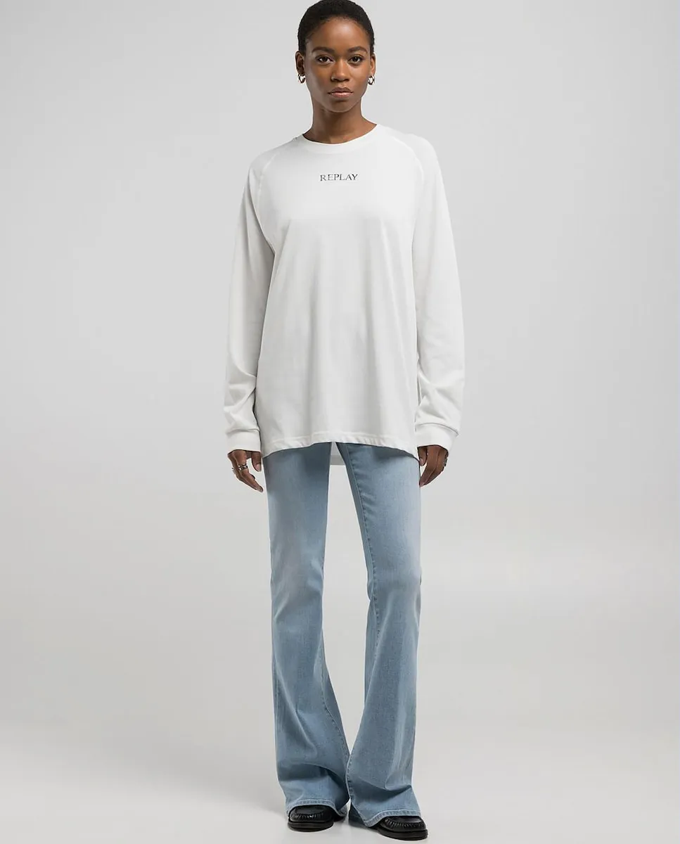 Женская футболка с длинными рукавами и круглым вырезом Replay, белый
Женская футболка с длинными рукавами и круглым вырезом Replay, белый