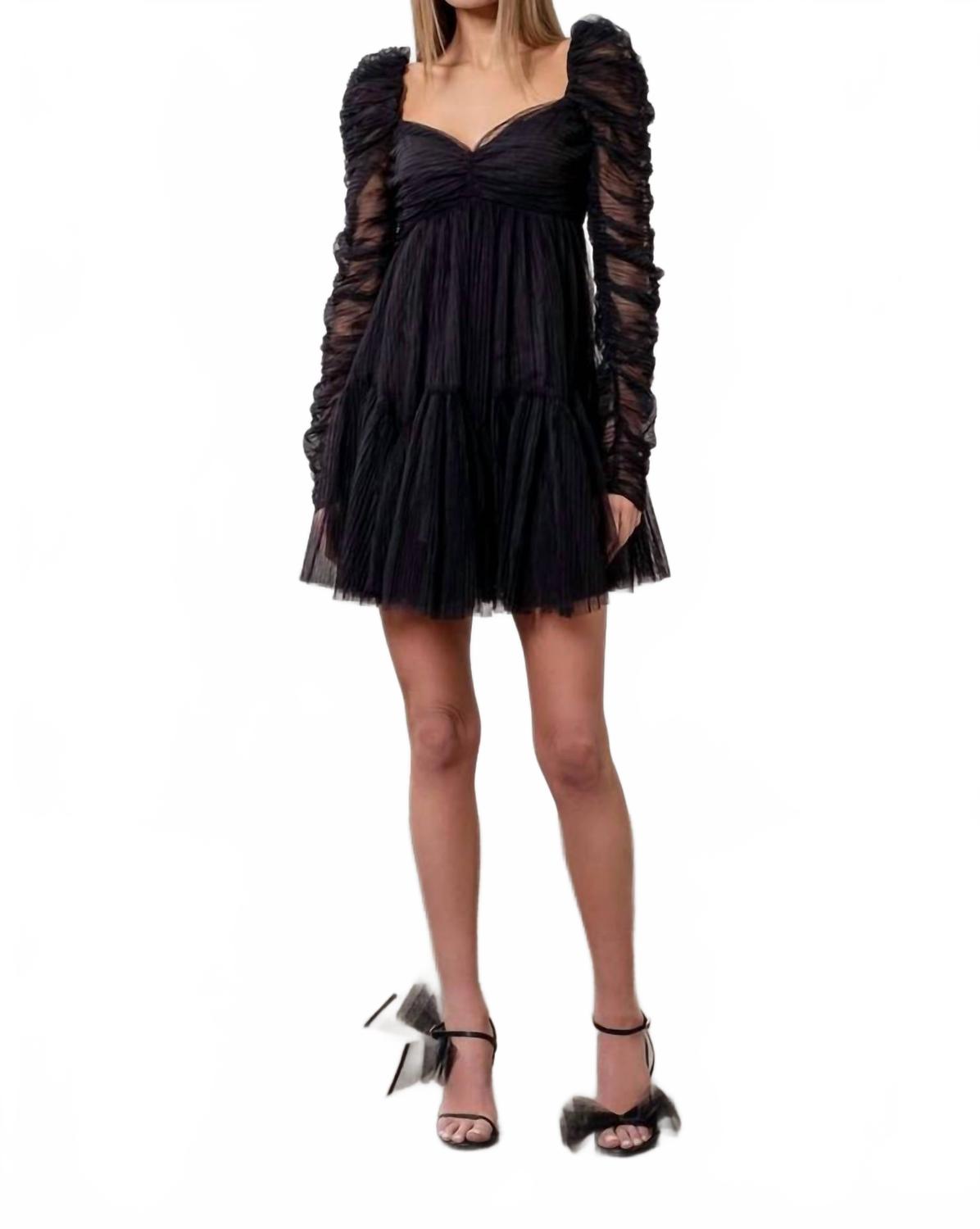 MOON RIVER Мини-платье Ракель с драпировкой, черное
MOON RIVER Мини-платье Ракель с драпировкой, черное