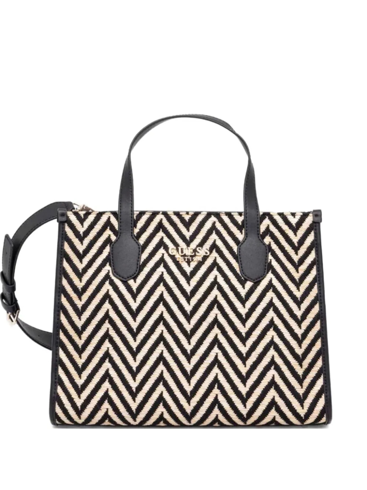 GUESS USA сумка с узором шеврон и верхними ручками, черный
GUESS USA сумка с узором шеврон и верхними ручками, черный
