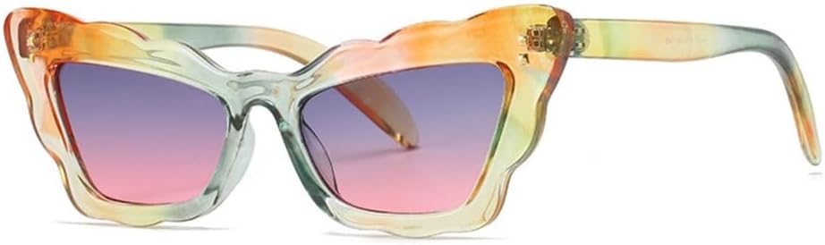 Популярные женские солнцезащитные очки «кошачий глаз» с волнистой оправой, в стиле ретро, защита от ультрафиолета UV400, модные панк-очки с заклепками LJTJTAV, Orange
Популярные женские солнцезащитные очки «кошачий глаз» с волнистой оправой, в стиле ретро, защита от ультрафиолета UV400, модные панк-очки с заклепками LJTJTAV, Orange