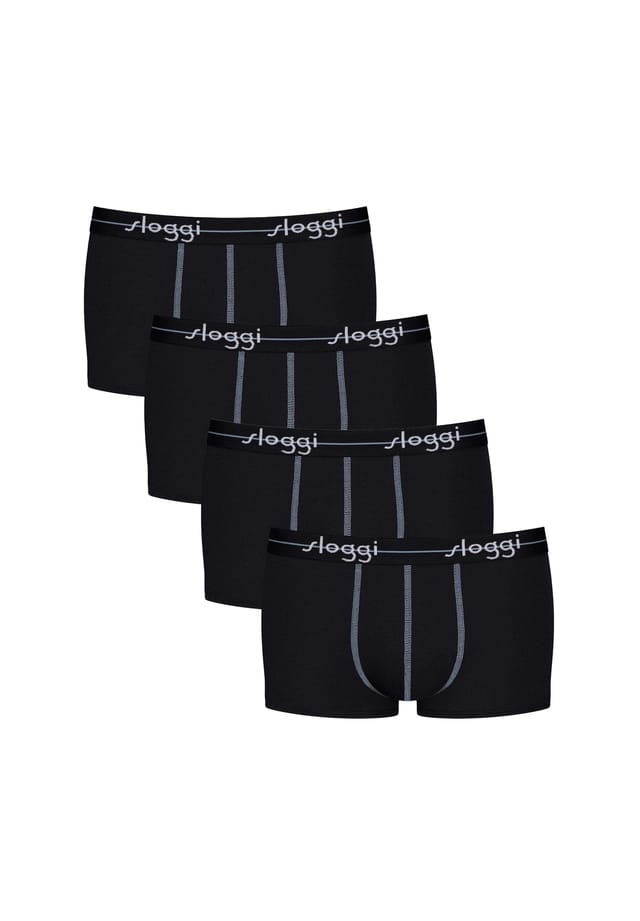 Упаковка из 4 шт. Hipster - шорты-боксеры для начинающих из хлопка Sloggi, черный 
Упаковка из 4 шт. Hipster - шорты-боксеры для начинающих из хлопка Sloggi, черный
