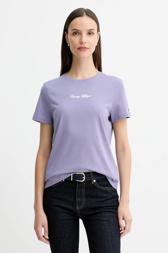 Хлопковая футболка Tommy Hilfiger, фиолетовый
Хлопковая футболка Tommy Hilfiger, фиолетовый