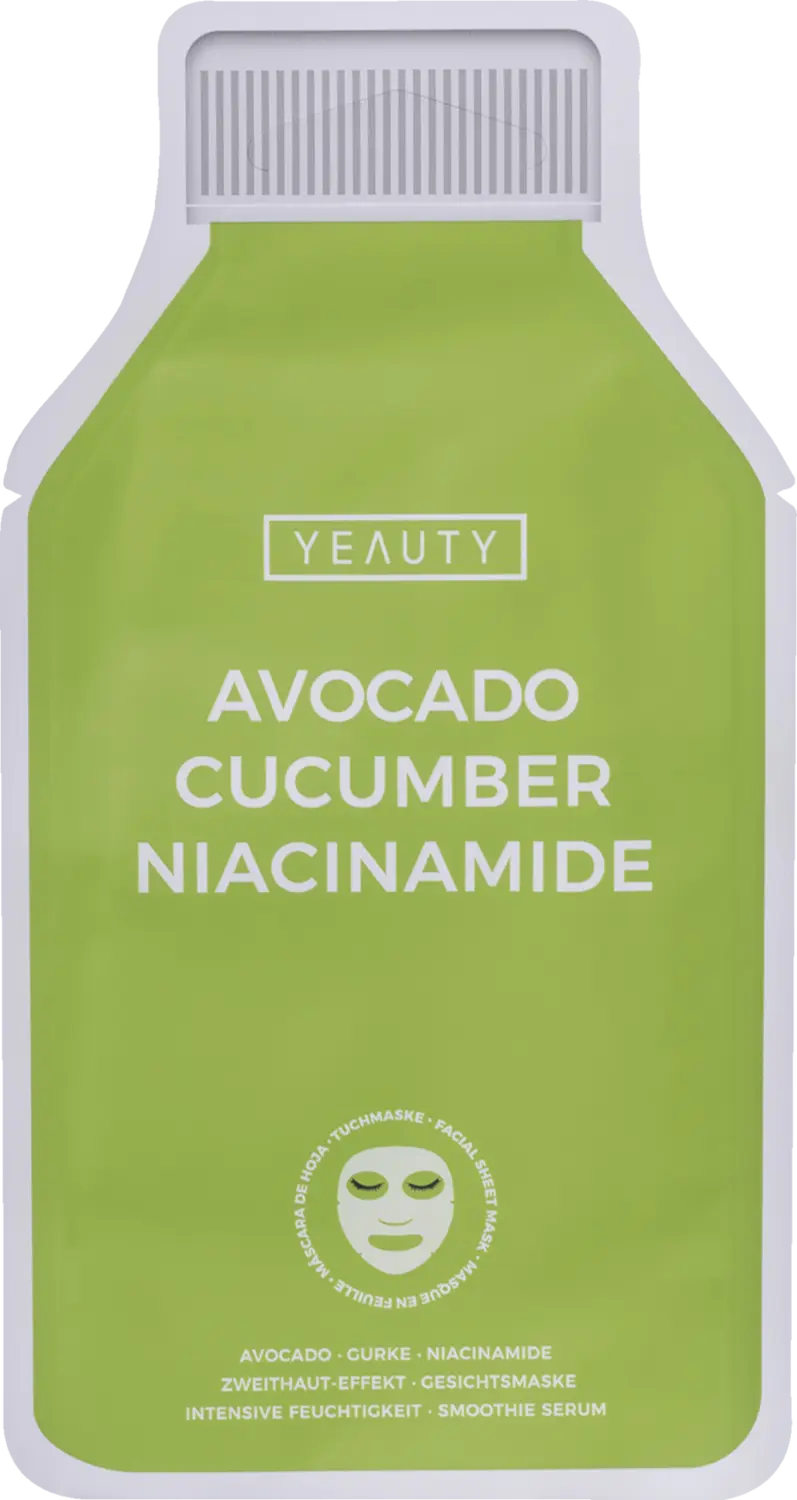 Маска для лица YEAUTY Tuchmaske Avocado, Gurke & Niacinamide
Маска для лица YEAUTY Tuchmaske Avocado, Gurke & Niacinamide