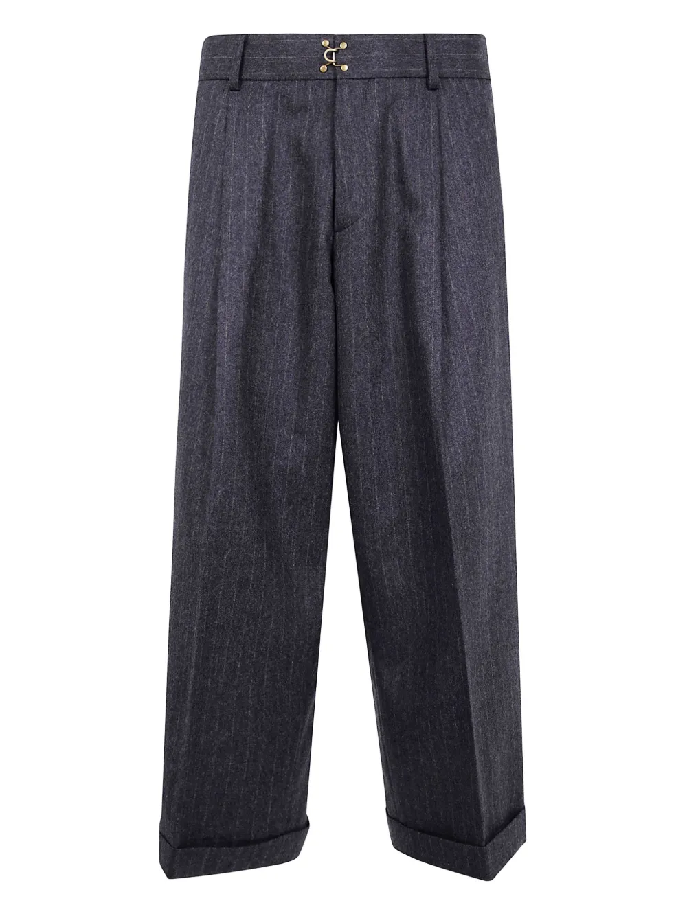 Брюки в полоску с пряжками Kolor, серый
Брюки в полоску с пряжками Kolor, серый