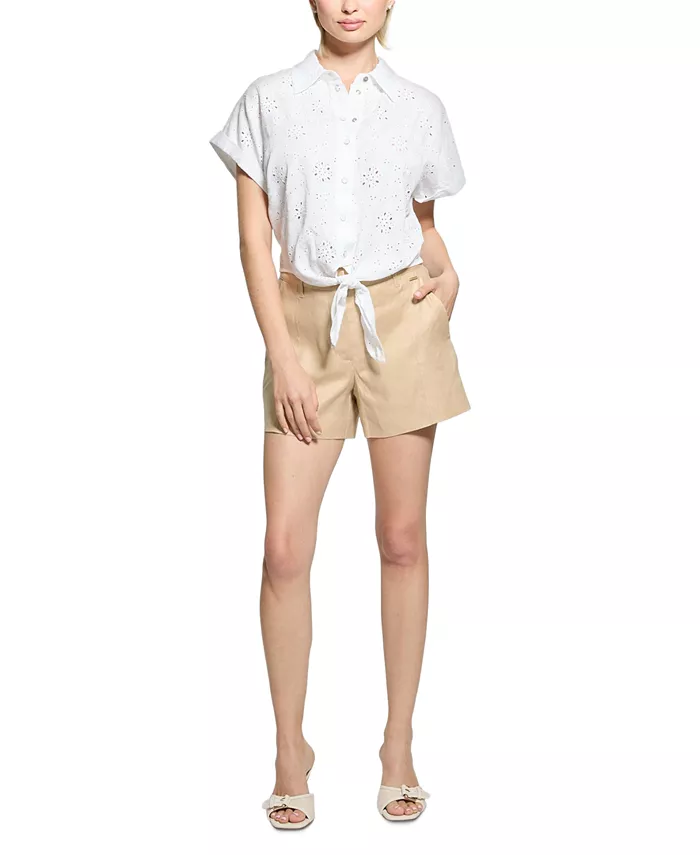 Женские высокие шорты Isabeau из смесового льна GUESS, коричневый/бежевый
Женские высокие шорты Isabeau из смесового льна GUESS, коричневый/бежевый