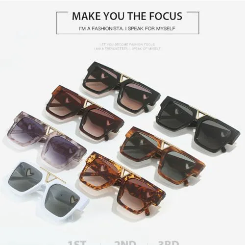 Модные квадратные солнцезащитные очки с плоской верхней частью и металлическим сердечком. Трендовые модели с защитой от УФ-излучения UV400 MTZJH, Ambert Tea
Модные квадратные солнцезащитные очки с плоской верхней частью и металлическим сердечком. Трендовые модели с защитой от УФ-излучения UV400 MTZJH, Ambert Tea